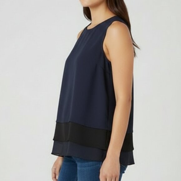 Ann Taylor Sleeveless Chiffon Tiered Top - Picture 5 of 16